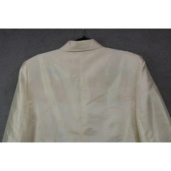 Larry Levine Embroidered Floral Midi Skirt Suit-Size 16-Lined-Back Slit - Picture 9 of 15